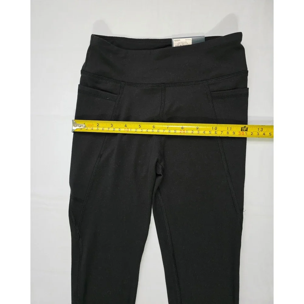 Tek Gear Girls Black Luxe Hi-Rise Perf Pocket Leggings Size M 8 NWT DG03A105RS